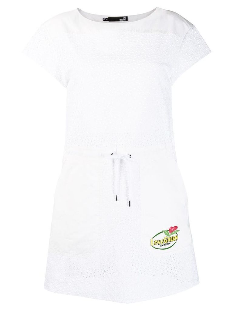 Love Moschino perforated dress - White