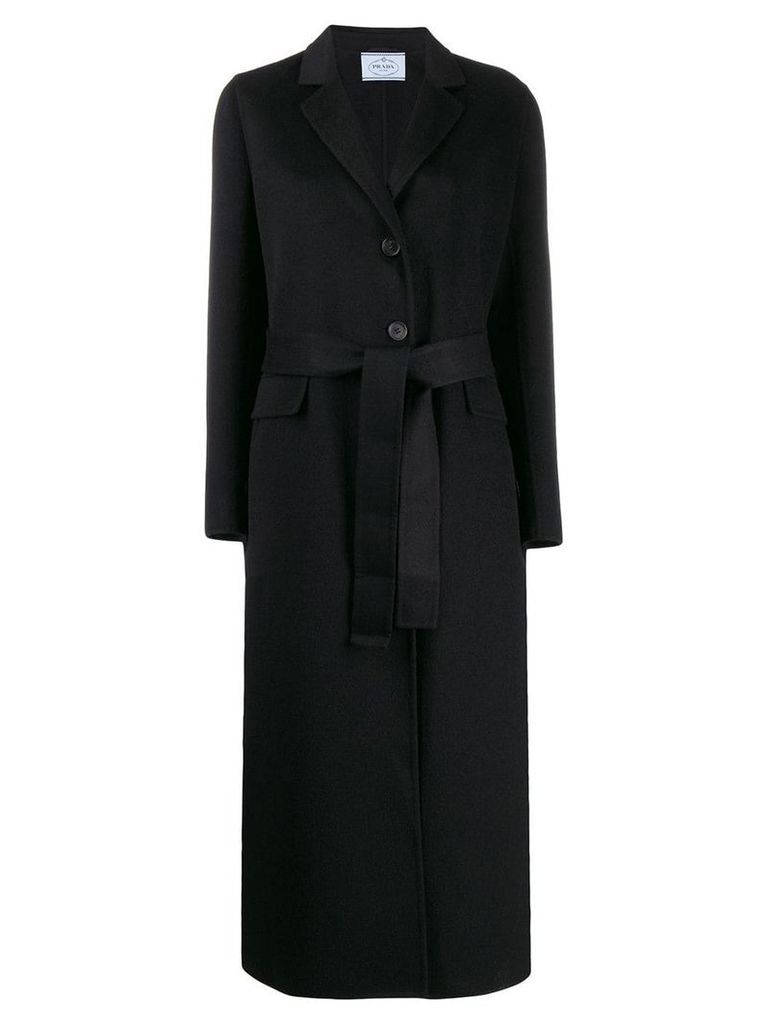 Prada button front coat - Black