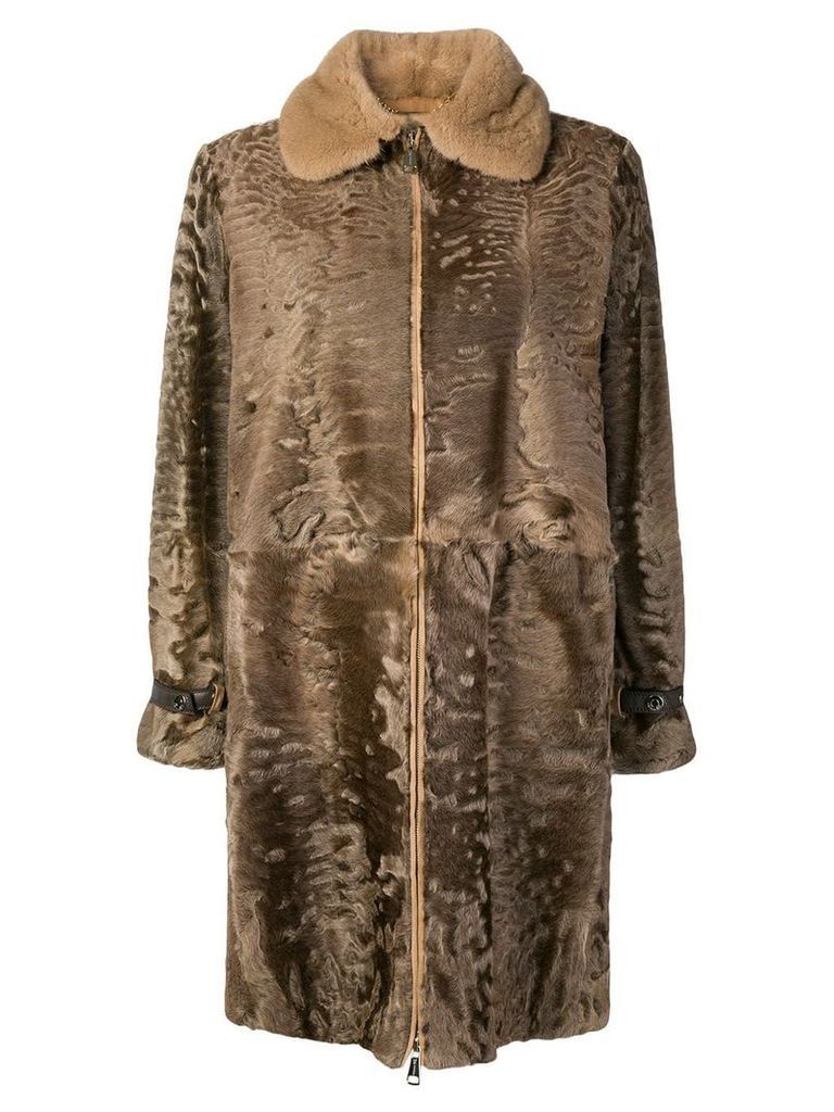 Manzoni 24 collared coat - Brown