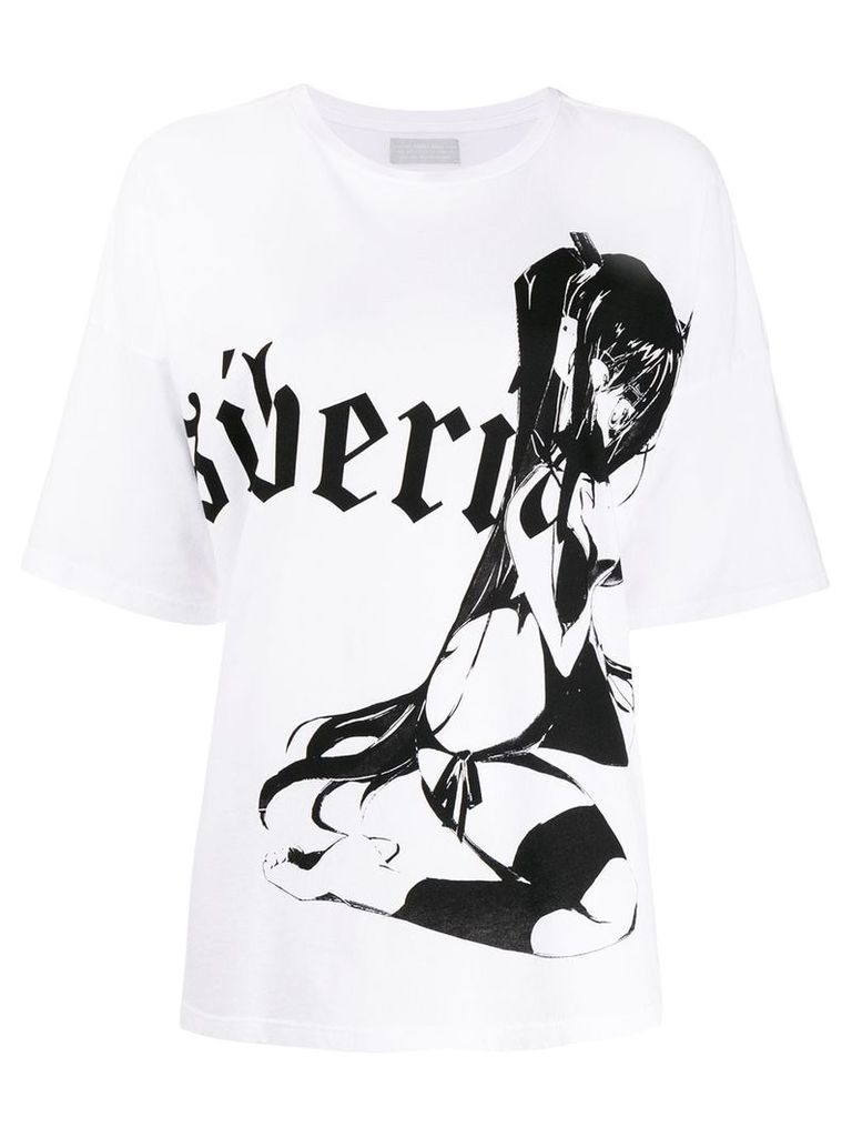 Siberia Hills Dark Queen manga print T-shirt - White