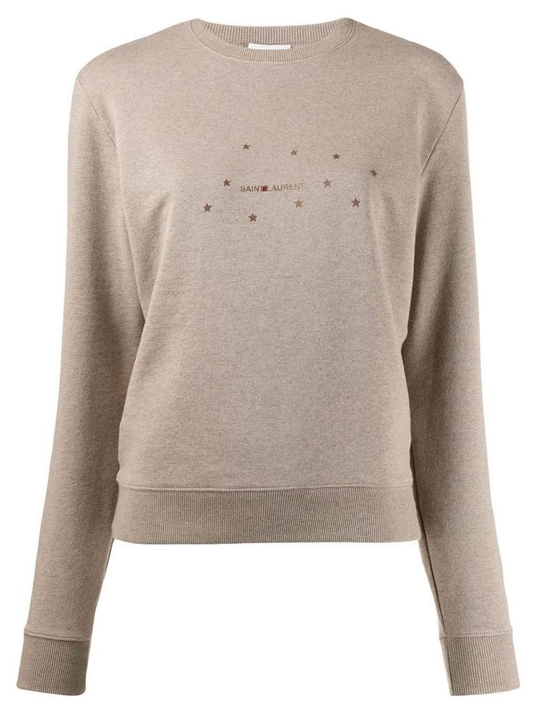 Saint Laurent stars logo print sweatshirt - Neutrals