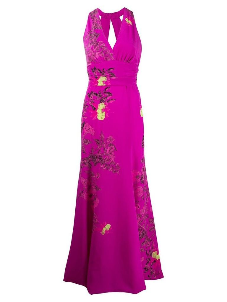 Etro floral evening gown - PURPLE