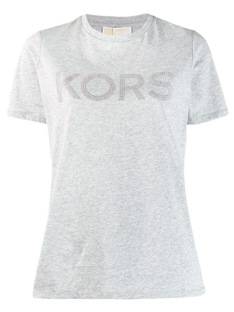 Michael Michael Kors studded logo T-shirt - Grey