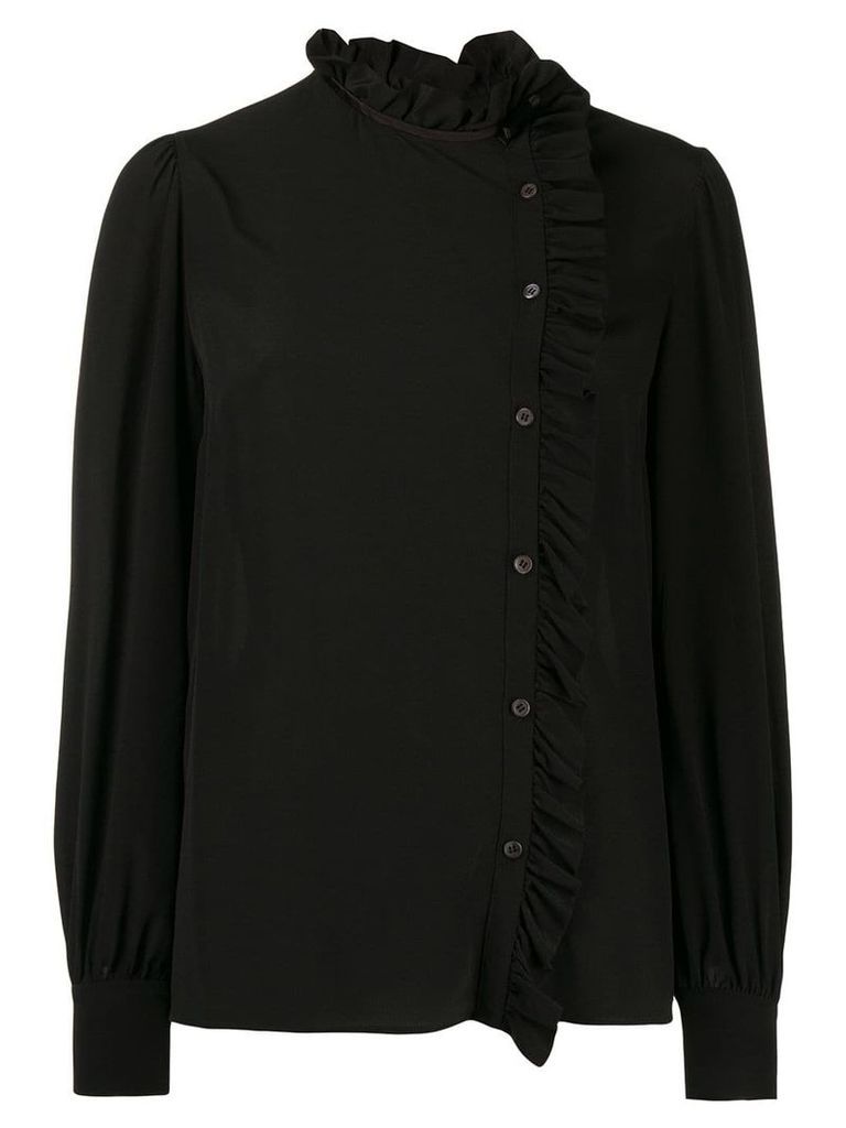 Miu Miu frill trim blouse - Black