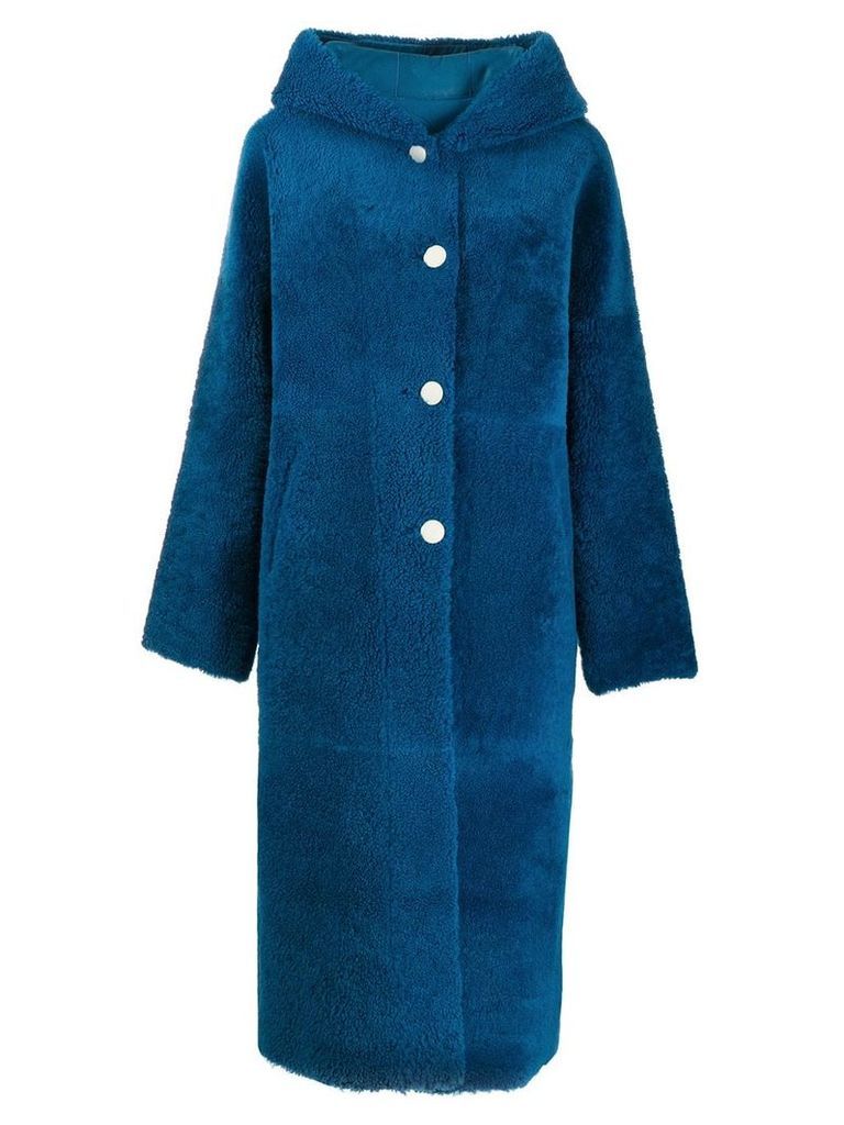 Liska hooded oversized coat - Blue