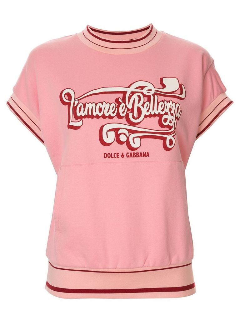 Dolce & Gabbana short-sleeved sweatshirt - Pink