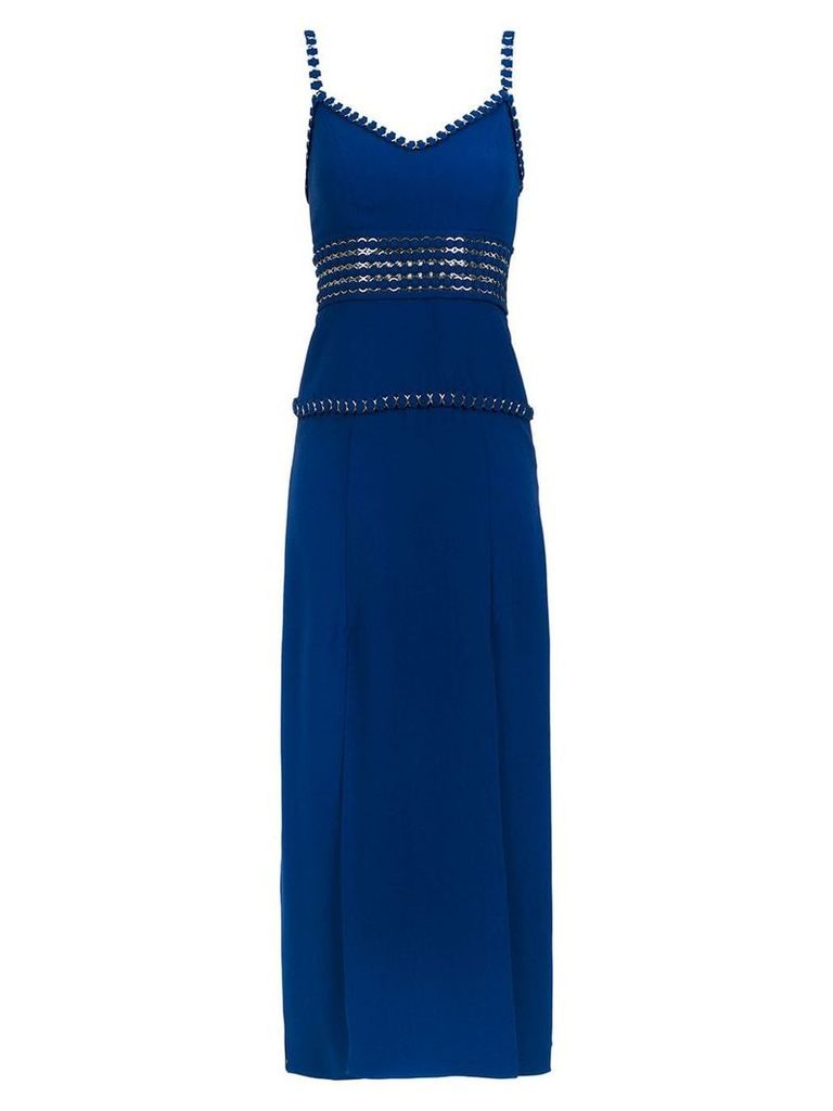 Reinaldo Lourenço long embellished dress - Blue