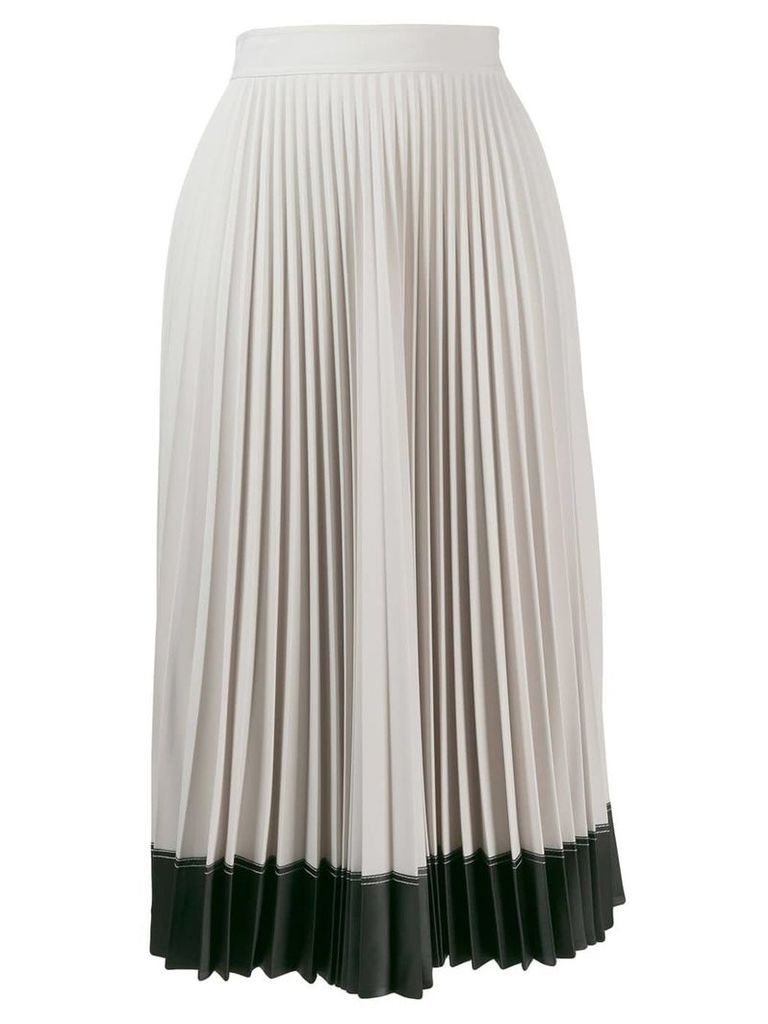 Givenchy contrast hem pleated skirt - Grey