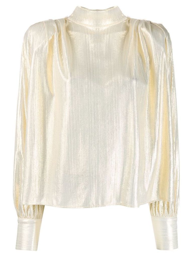 MSGM high-neck blouse - GOLD
