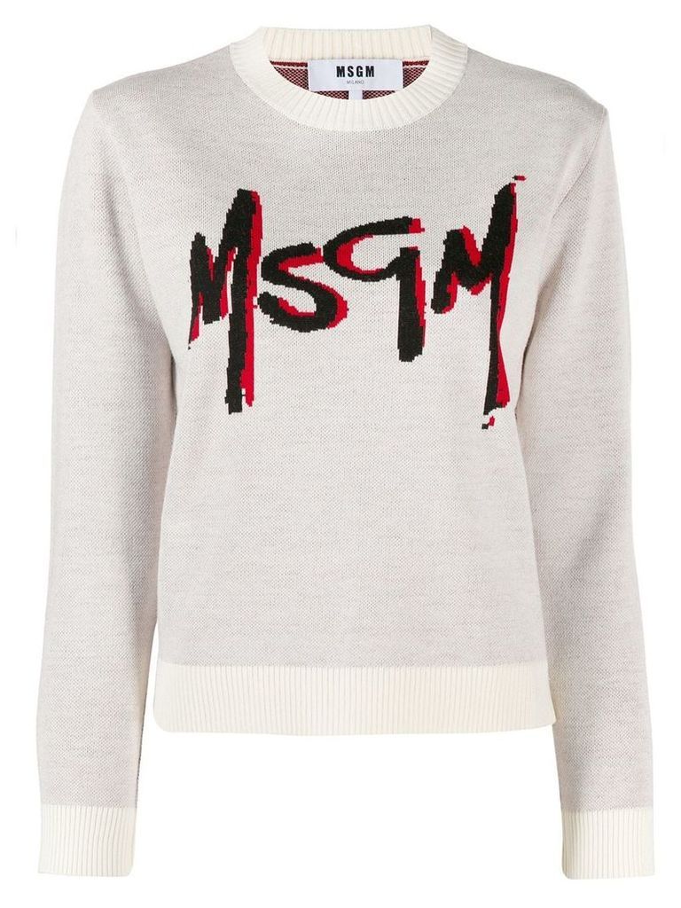 MSGM printed sweatshirt - White