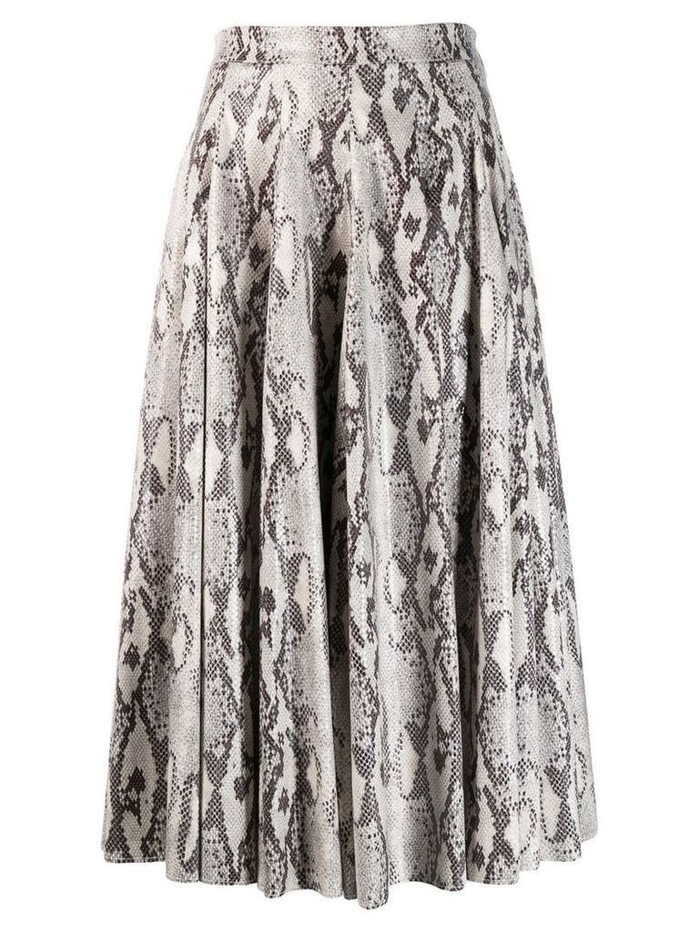 MSGM snakeskin print skirt - Neutrals