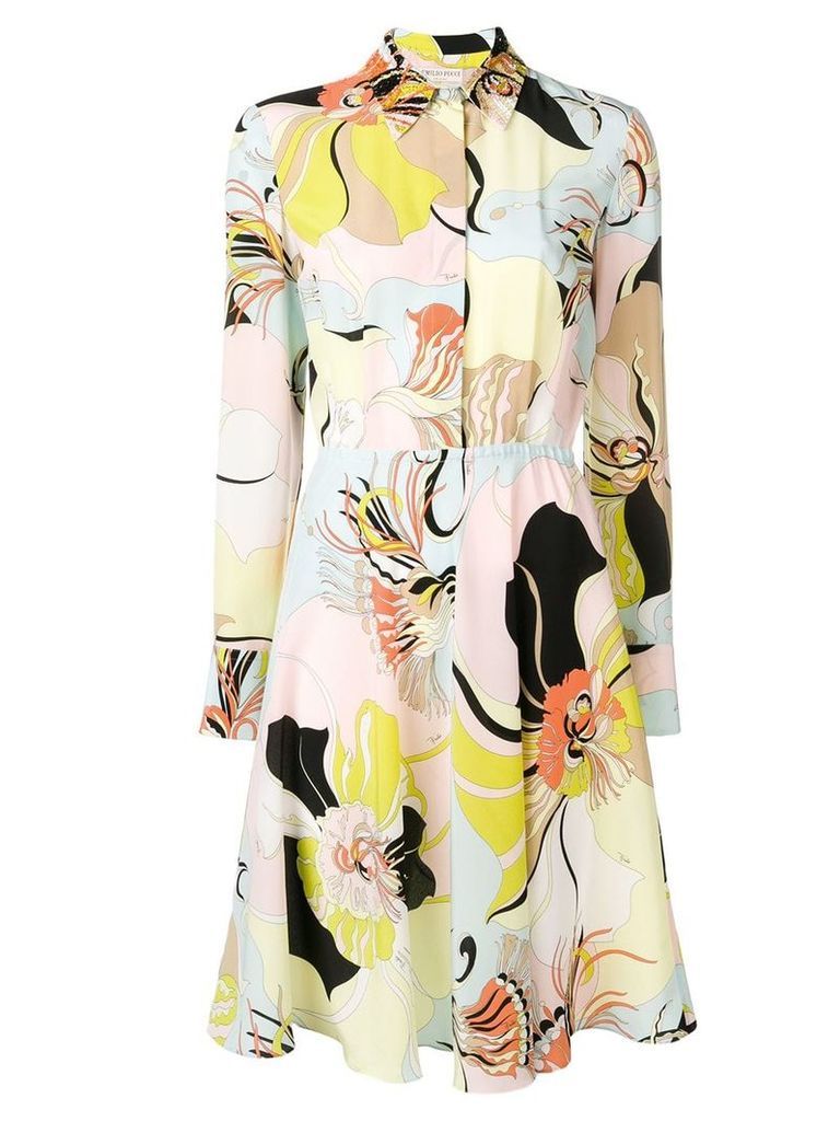 Emilio Pucci MIrabilis Print Shirt Dress - PINK