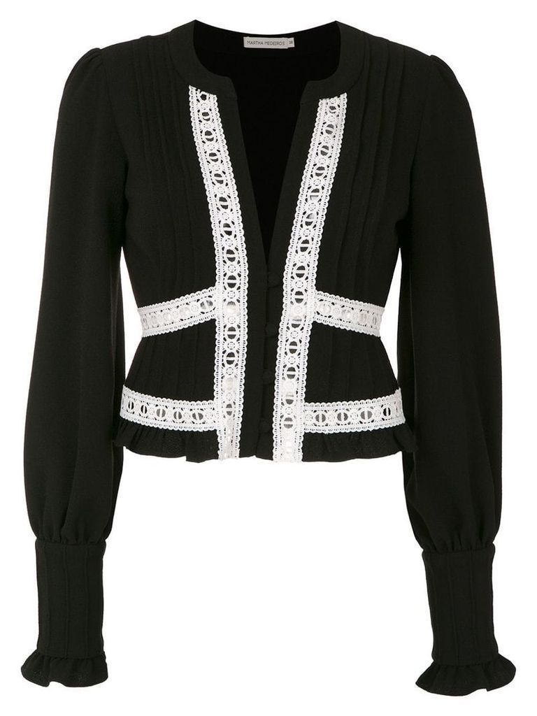 Martha Medeiros Nervura long sleeved blouse - Black
