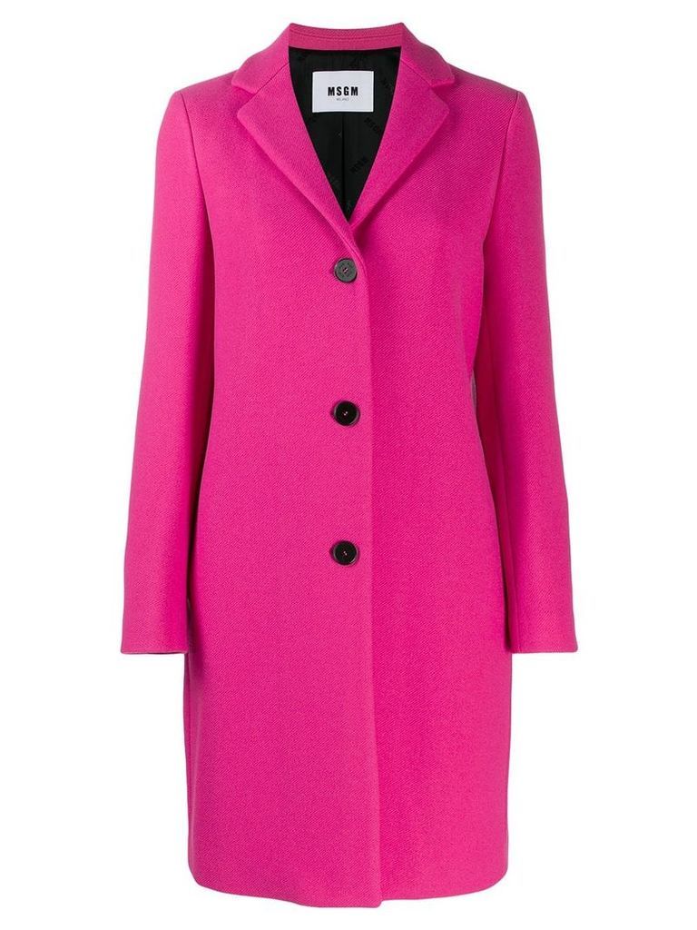 MSGM single-breasted coat - PINK