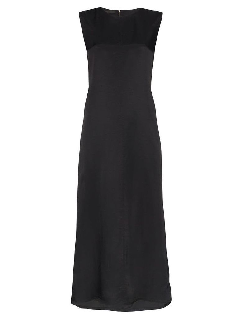 Helmut Lang A Line Cutout Back Sleeveless Midi Dress - Black