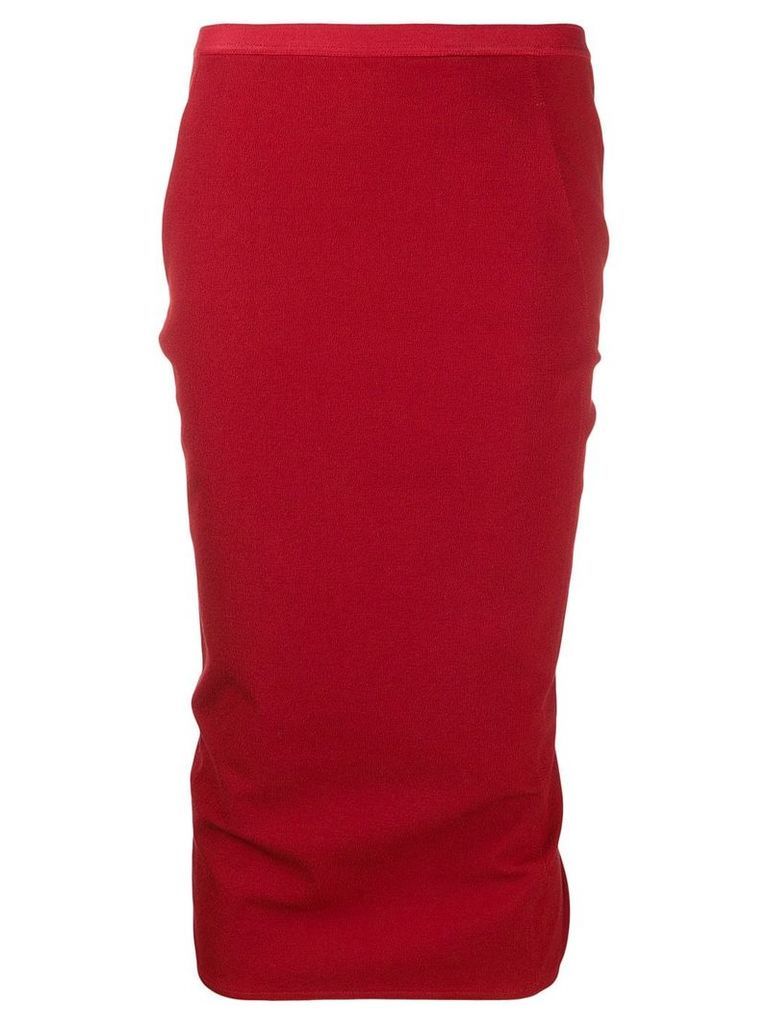Rick Owens stretch-cady skirt - Red