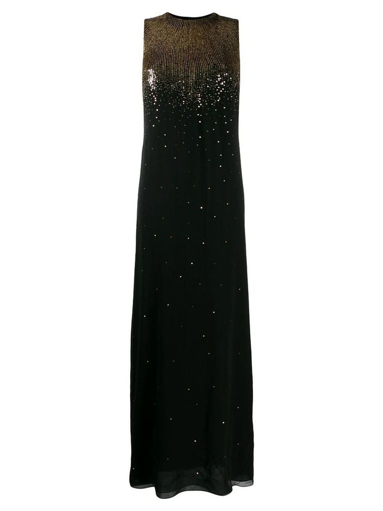 Givenchy sequin embroidered evening dress - Black