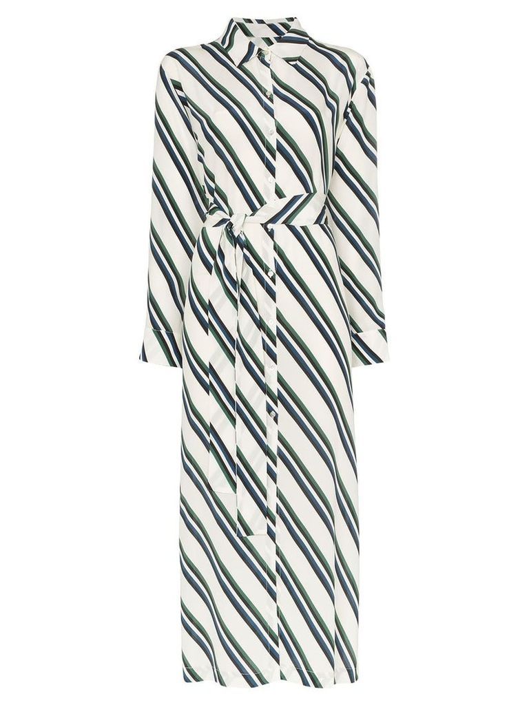 Asceno diagonal stripe shirt-dress - DIAGONAL STRIPE 1