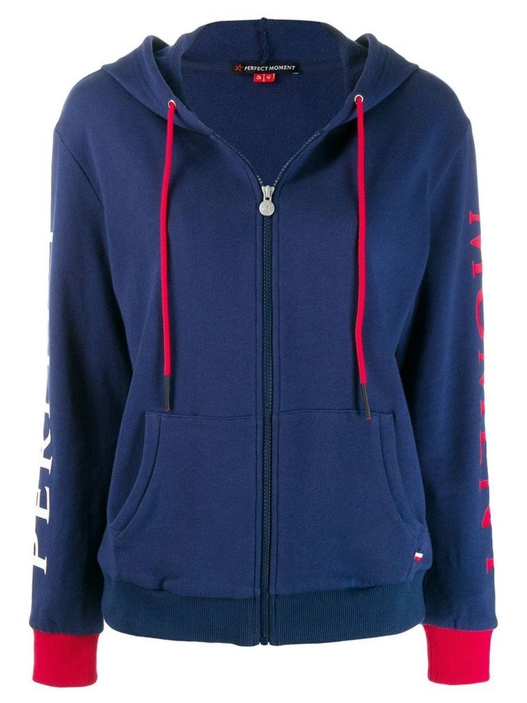 Perfect Moment zipped hoodie - Blue
