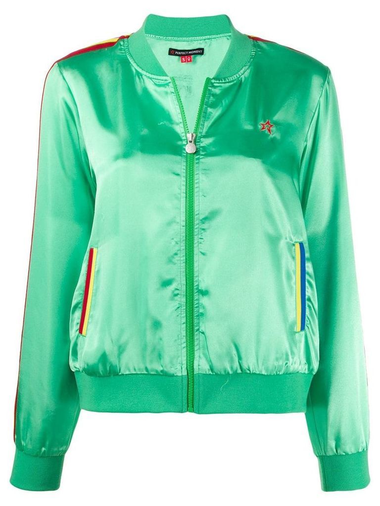 Perfect Moment side stripes bomber jacket - Green
