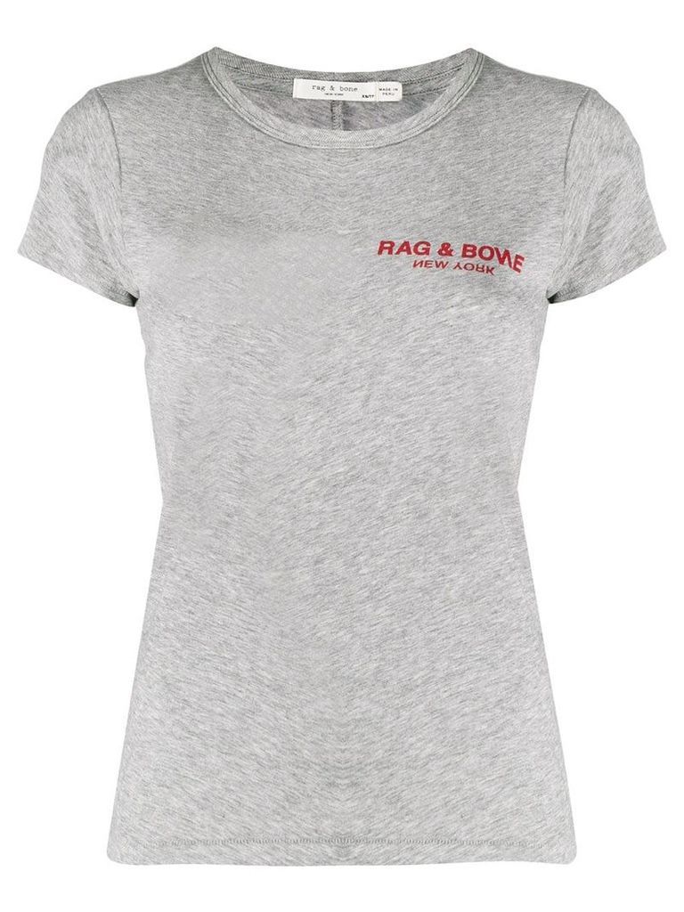 Rag & Bone logo print crew neck T-shirt - Grey