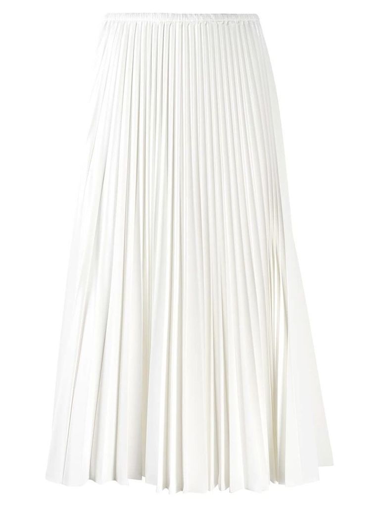 Fendi pleated midi skirt - White