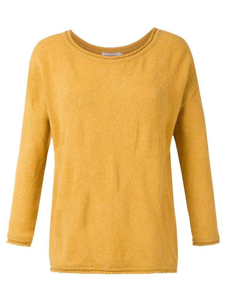 Mara Mac textured knit blouse - Yellow