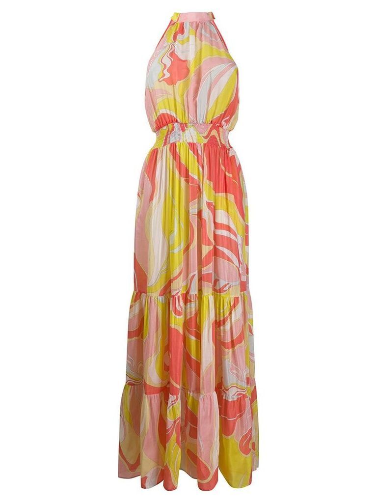 Emilio Pucci sleeveless floral maxi dress - Yellow
