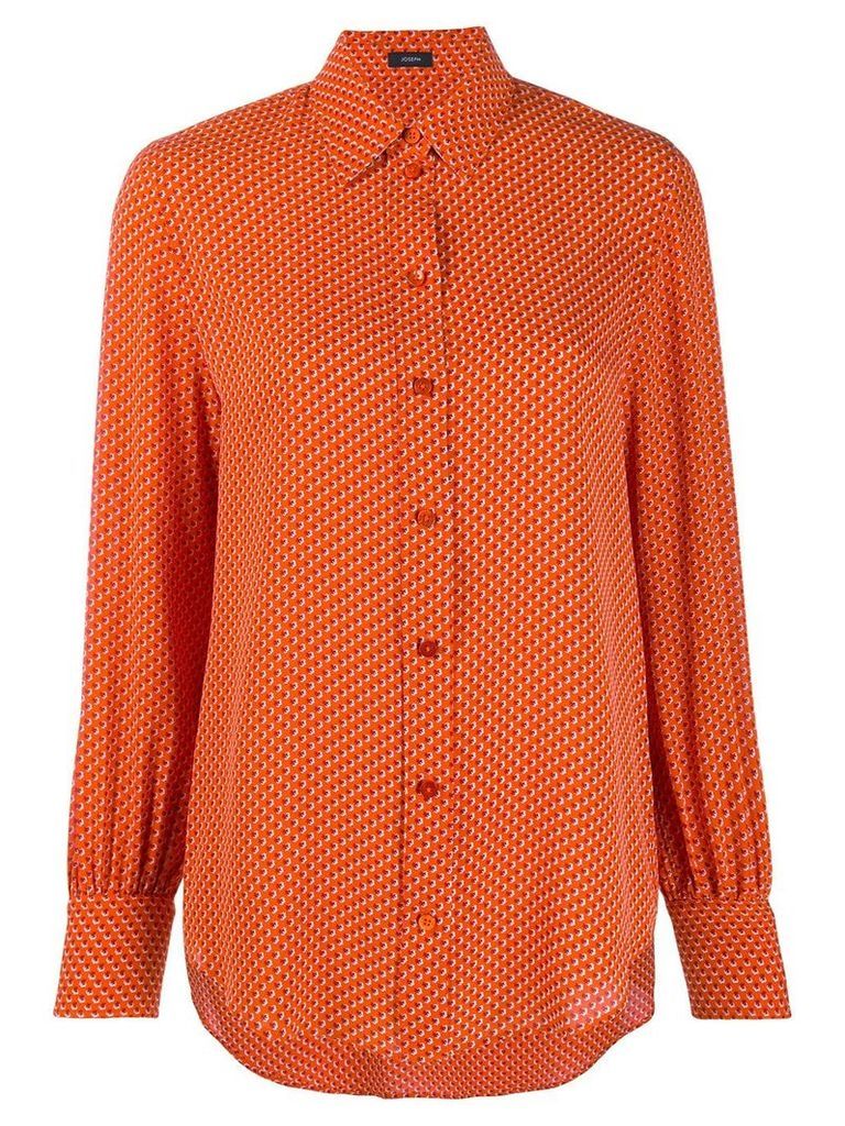 Joseph embroidered fitted shirt - ORANGE