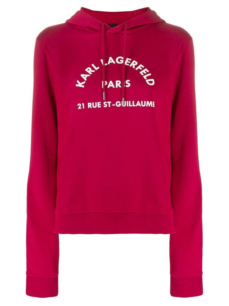 Karl Lagerfeld Address logo hoodie - Red