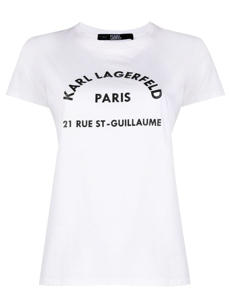 Karl Lagerfeld Address print T-Shirt - White