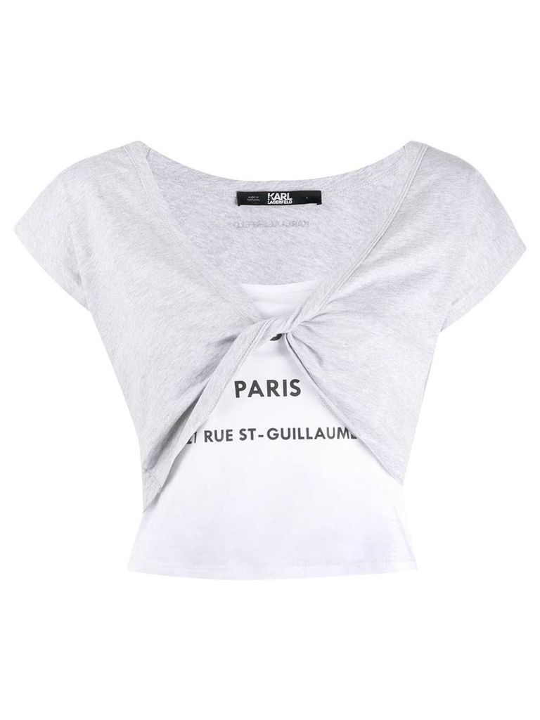 Karl Lagerfeld Rue St Guillaume T-Shirt - Grey
