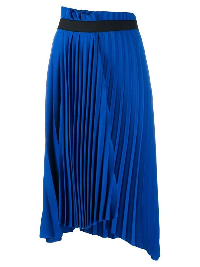 Balenciaga pleated asymmetric skirt - Blue