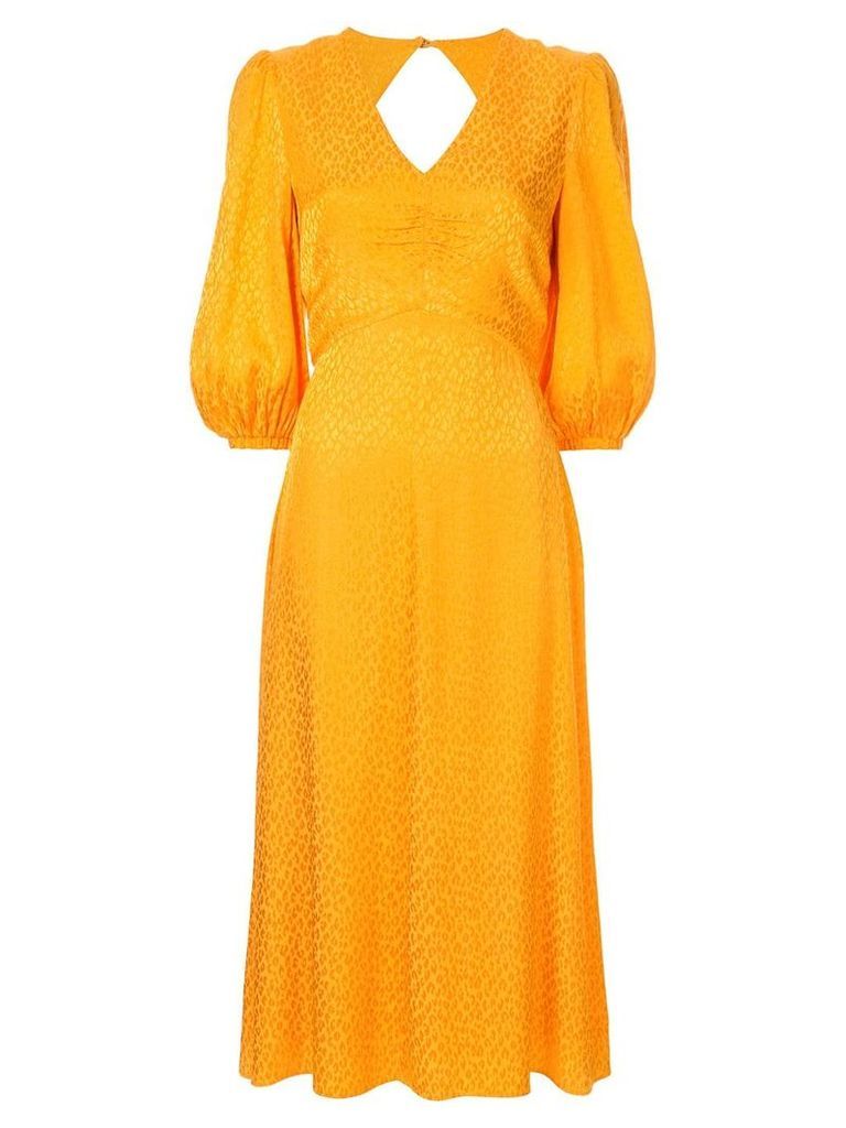 Rebecca Vallance Isobella flared midi dress - Yellow