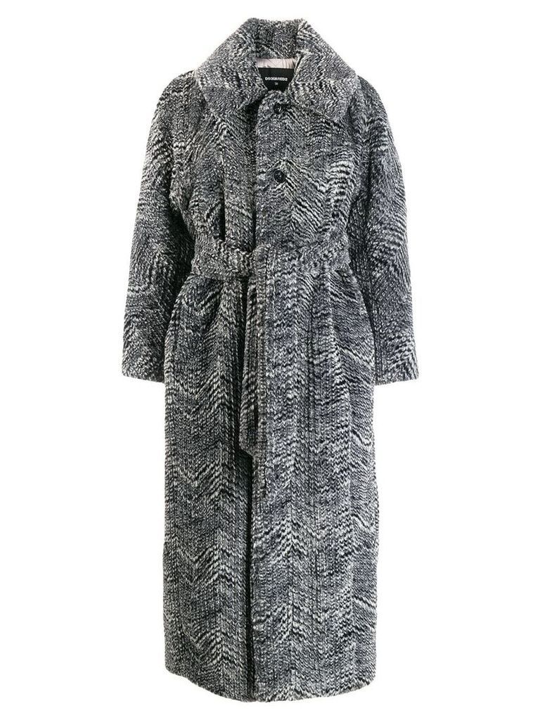 Dsquared2 mid-length belted coat - Grey