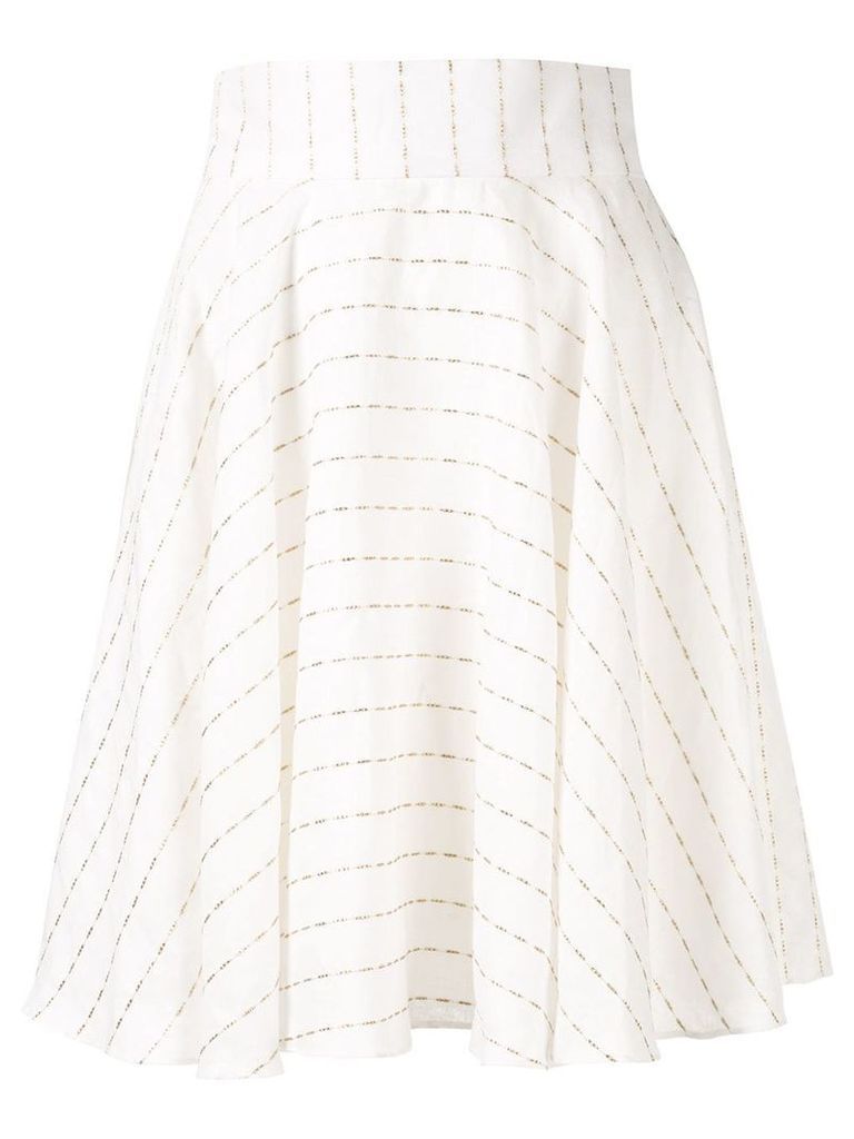 Bambah striped oriental skirt - White