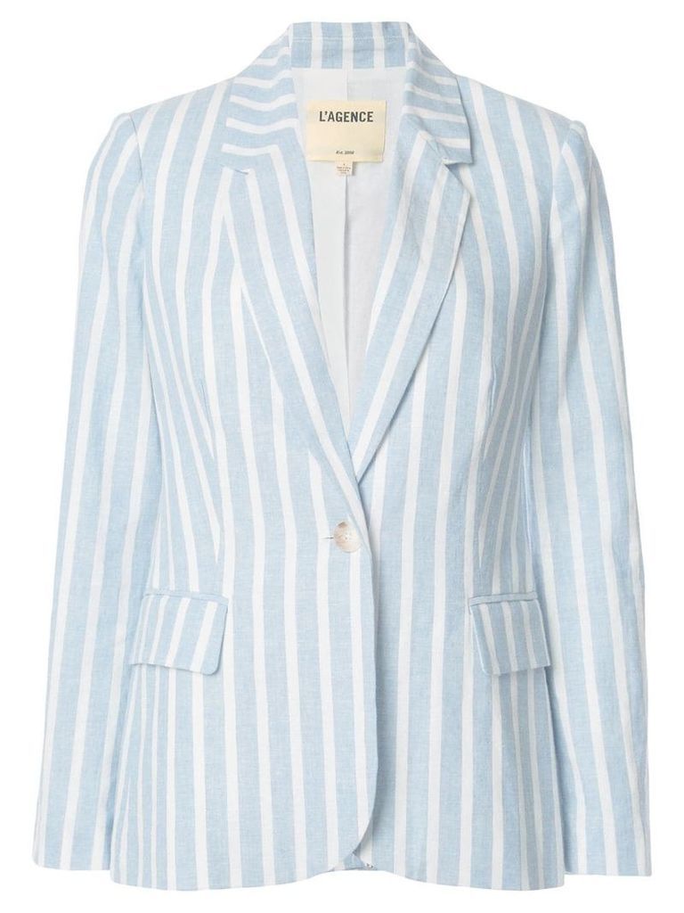 L'Agence two tone striped blazer - Blue