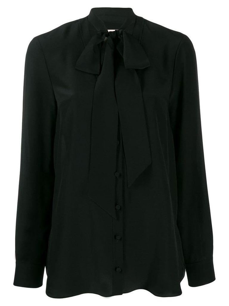 Alexander McQueen pussy bow blouse - Black