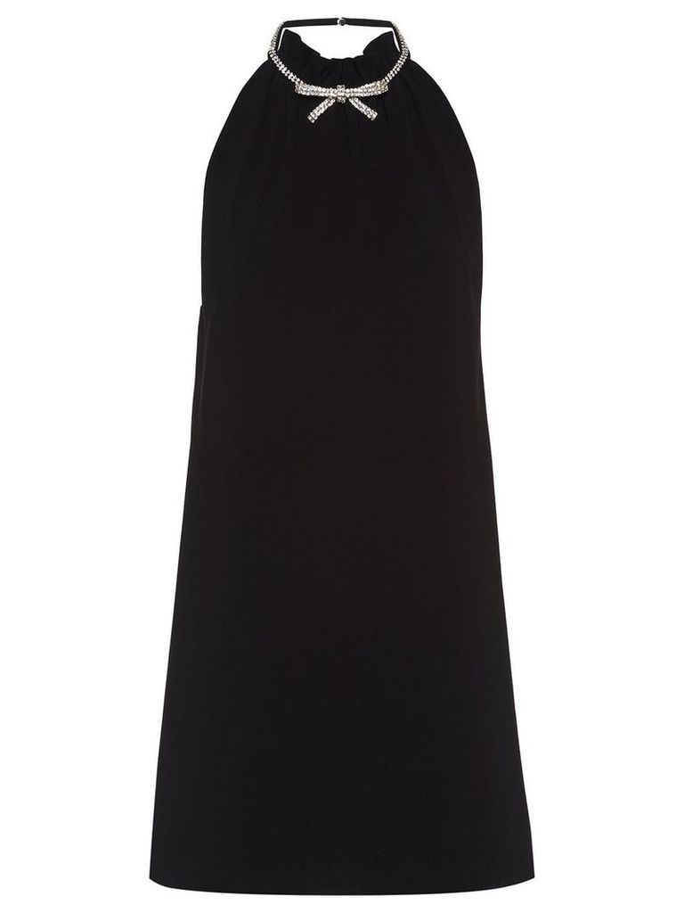 Miu Miu embellished halterneck dress - Black