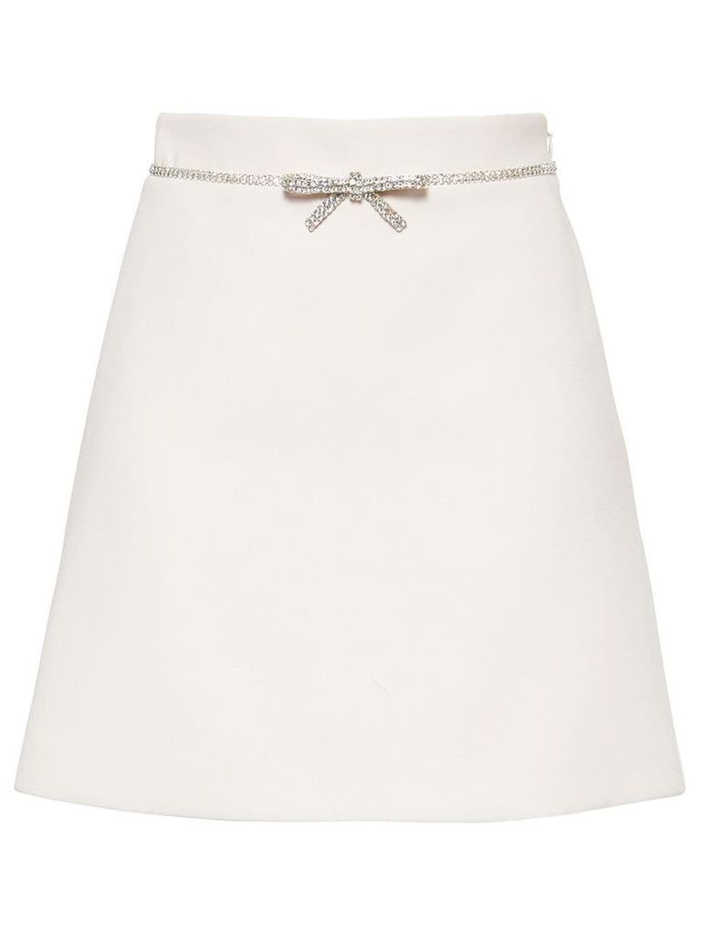Miu Miu embellished mini skirt - NEUTRALS