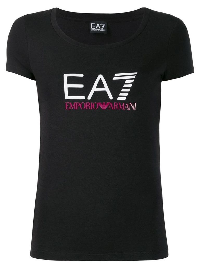 Ea7 Emporio Armani logo print T-shirt - Black