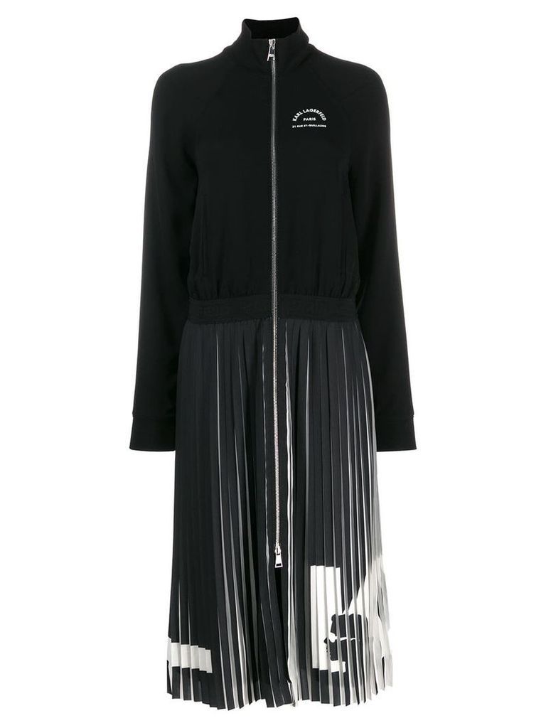 Karl Lagerfeld Rue St Guillaume pleated dress - Black