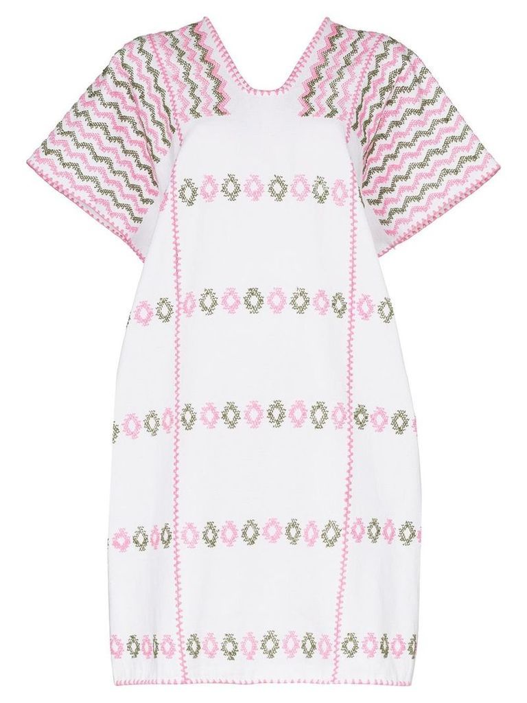 Pippa Holt embroidered kaftan dress - White