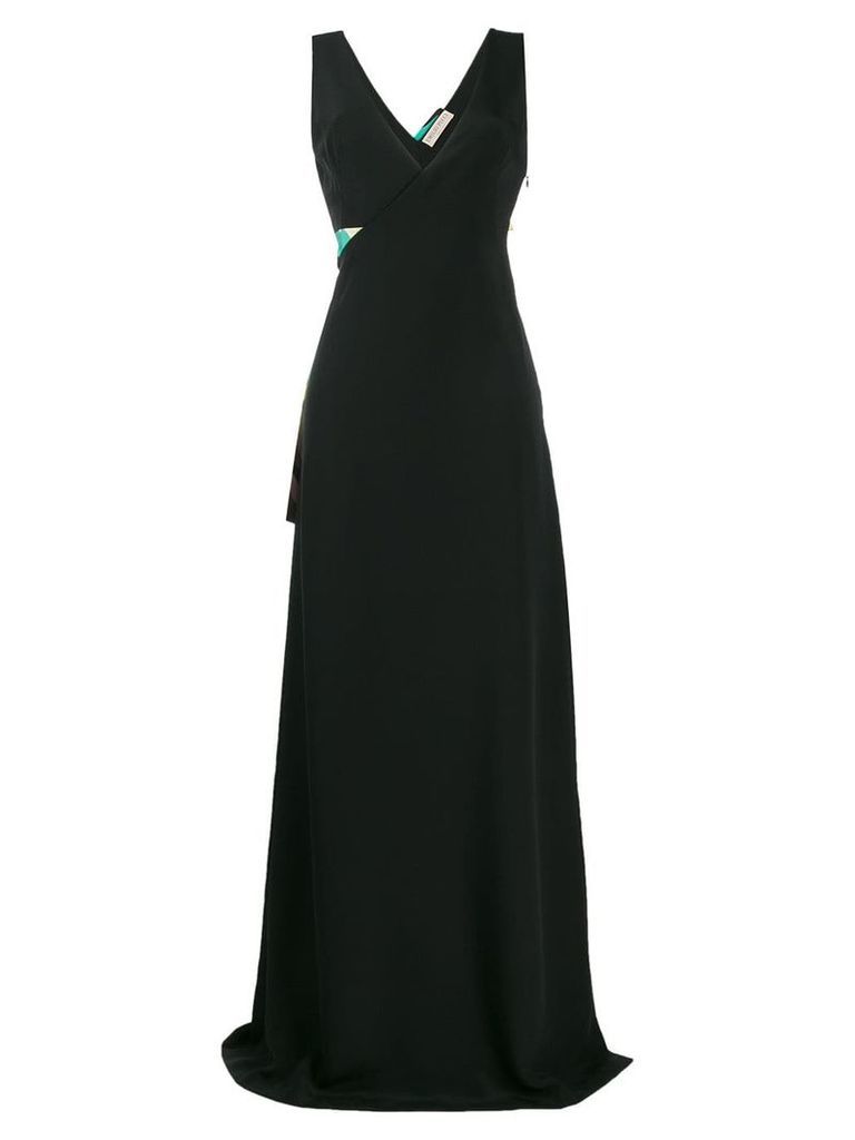 Emilio Pucci Belted Long Gown - Black