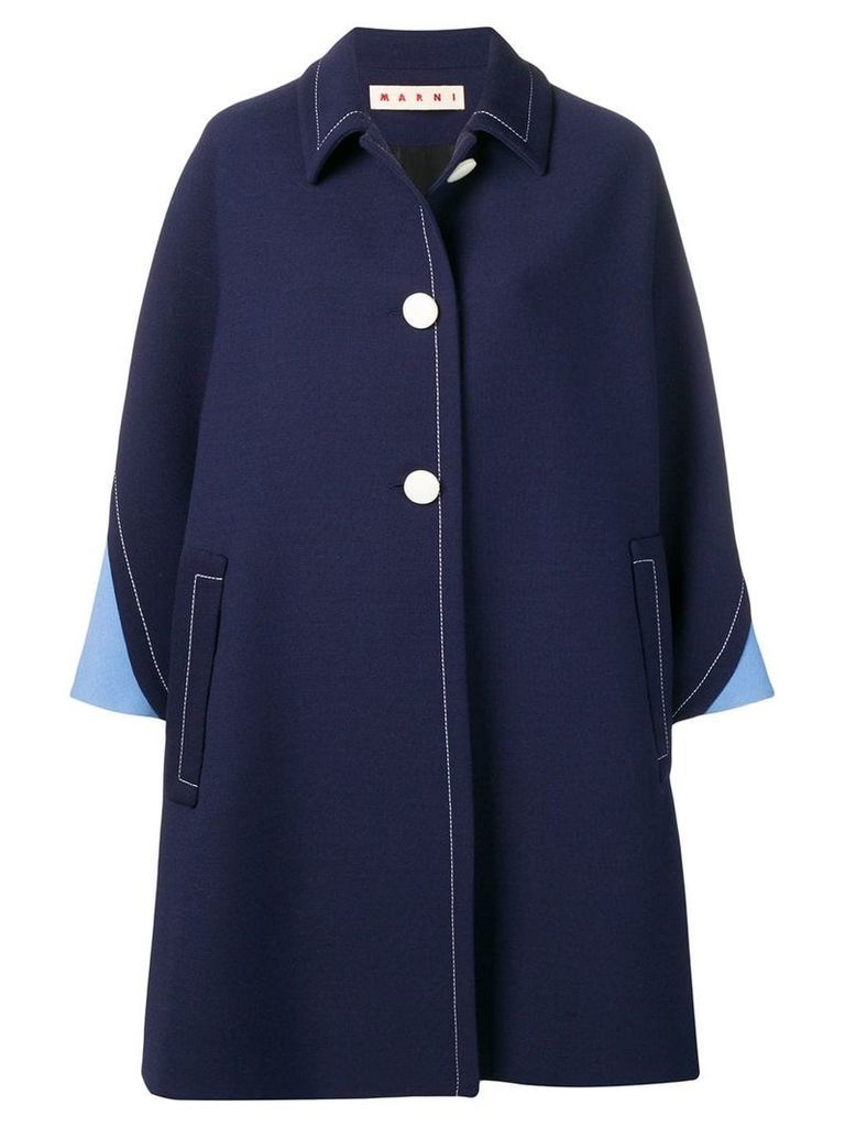 Marni loose fit trench coat - Blue