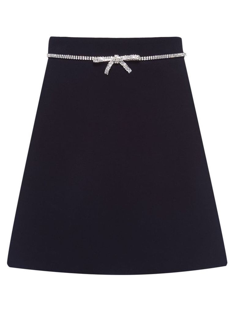 Miu Miu bow embellished skirt - Black