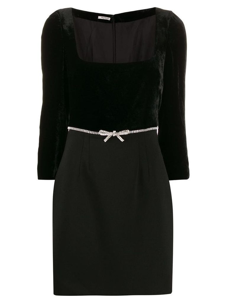 Miu Miu embellished mini dress - Black