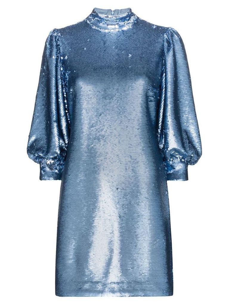 GANNI sequin mini dress - Blue