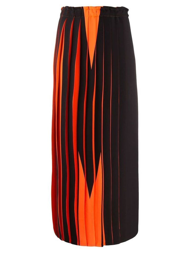 Mm6 Maison Margiela high-waisted pleated skirt - ORANGE