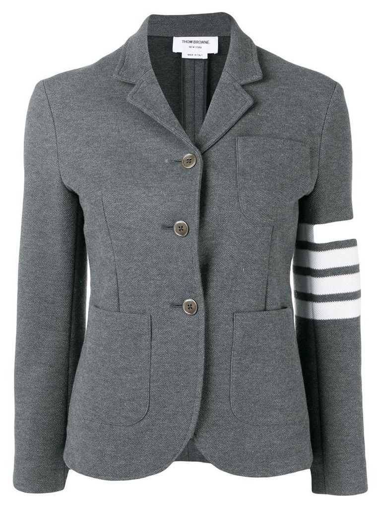 Thom Browne 4-Bar Stripe Sport Coat - Grey